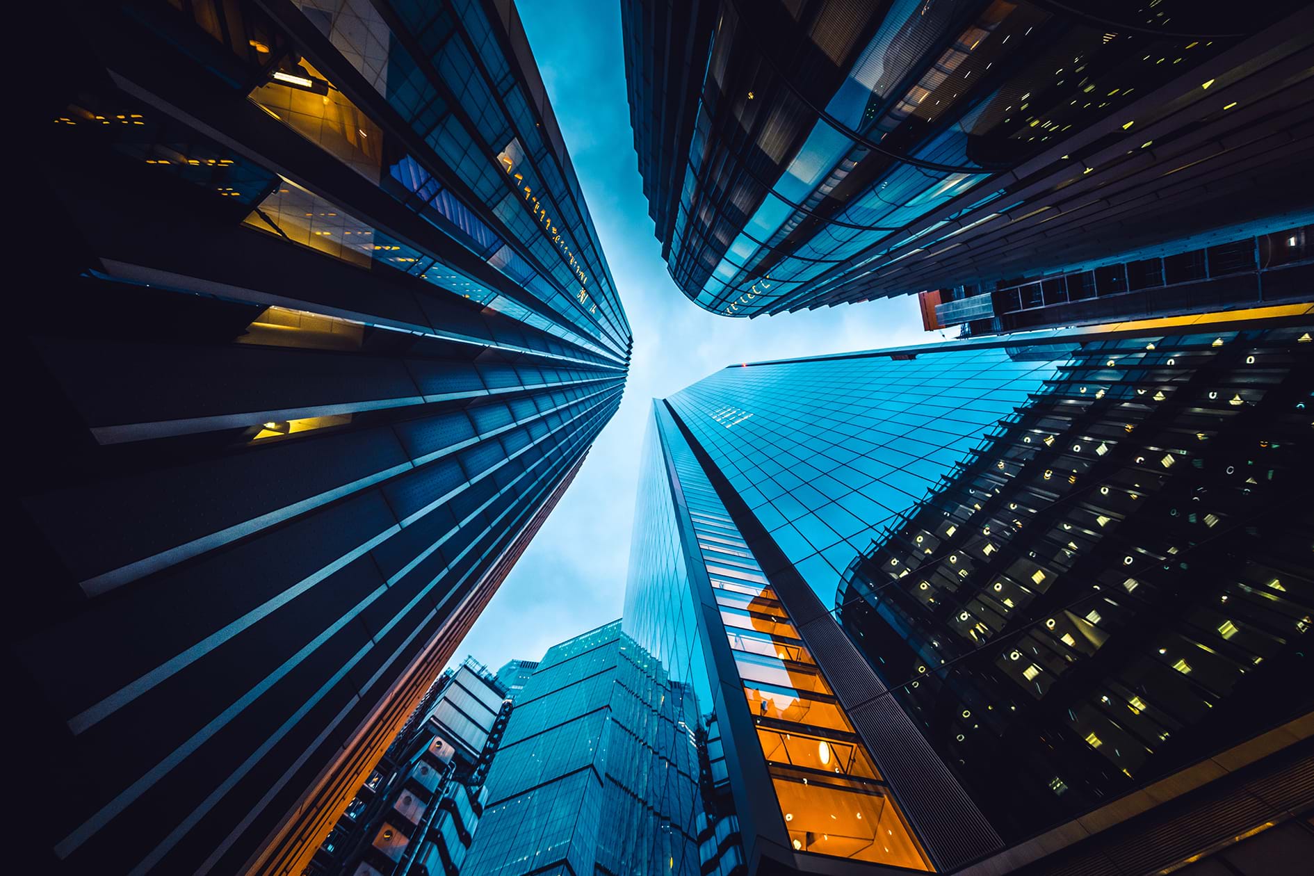 Financial district in London